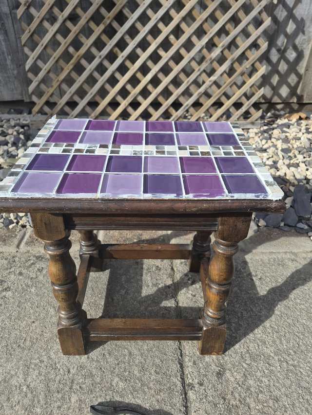 Mosaic Table - 14.5" H, 13" W (COLLECTION ONLY)