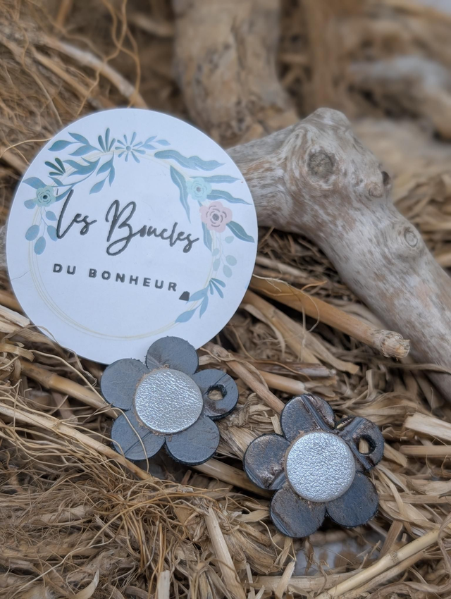 Pampilles marguerite gris pam010