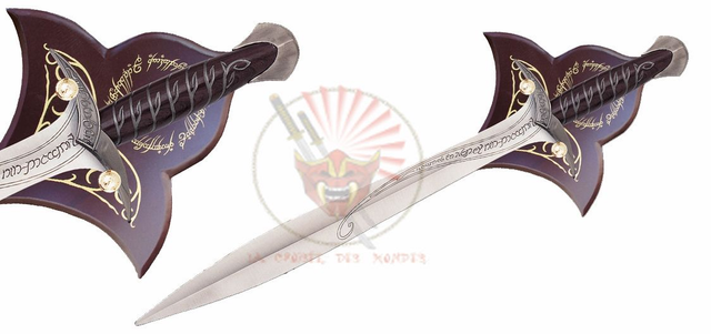 Le Seigneur des Anneaux Epee Frodon Sting + Plaque Bois