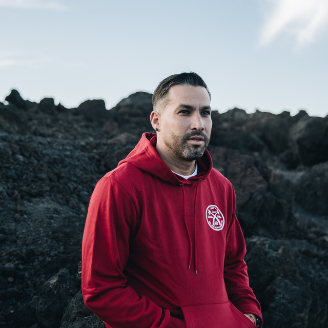 Sudadera con capucha Burdeos