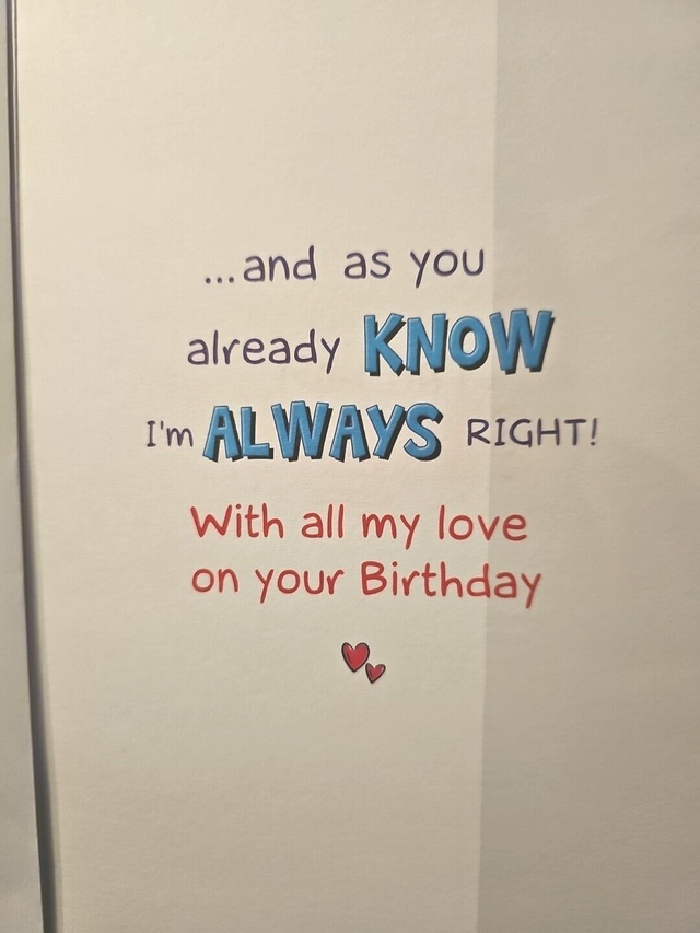 Husband Funny Birthday Card