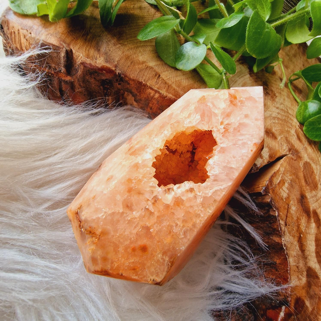 Pink Amethyst Druzy Point 138g