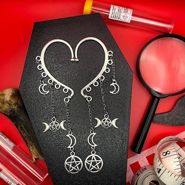 Triple moon ear cuffs
