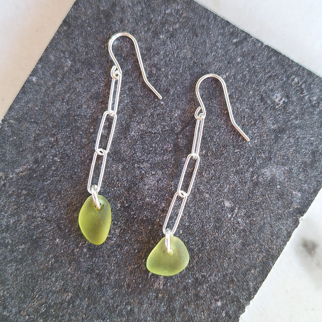 Bocca Jaune - boucles d'oreilles de plage en argent (longues)