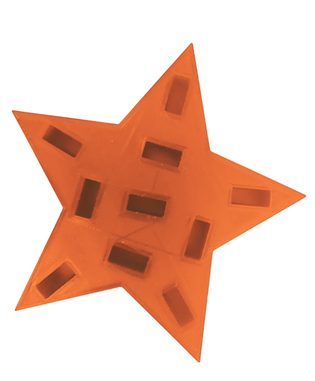ORANGE STAR SHAPED USB STORAGE HOLDER
