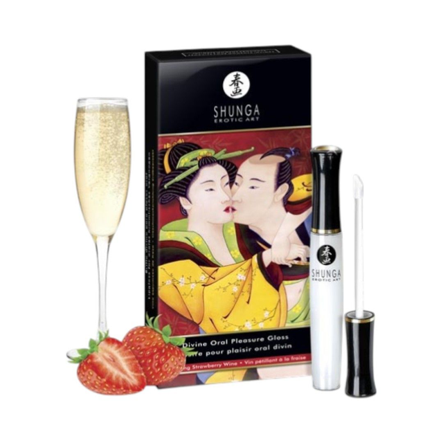 Labial Divino Placer Oral Frutilla Champaña 10 ml Shunga