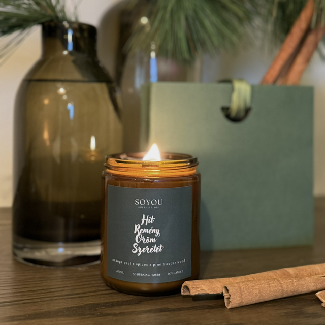 Cédrus fenyő illatgyertya, 200 ml