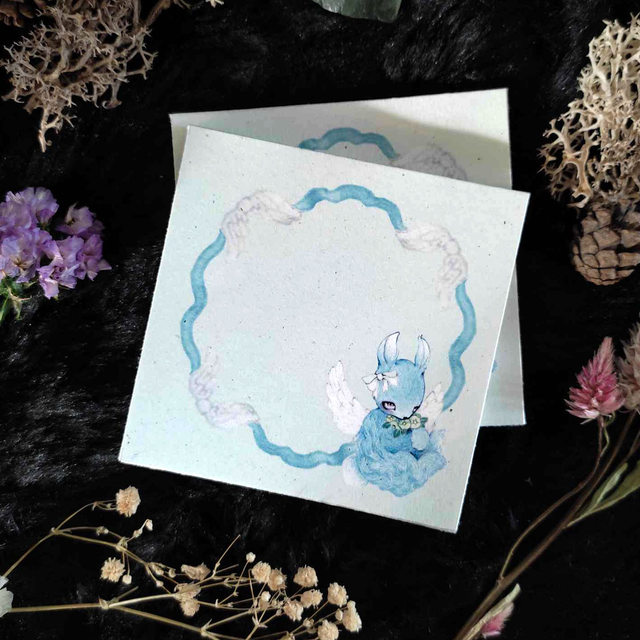 Notepad ~ Recycled paper ~ Angel bunny