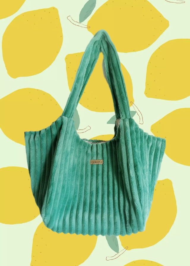 Sac TouDou vert — grand format &amp; récup toute douce