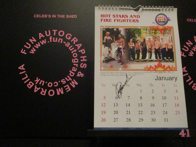 Kevin 'Green Machine' Greenwood - Hot Stars 2014 Autographed Calendar Page (41)