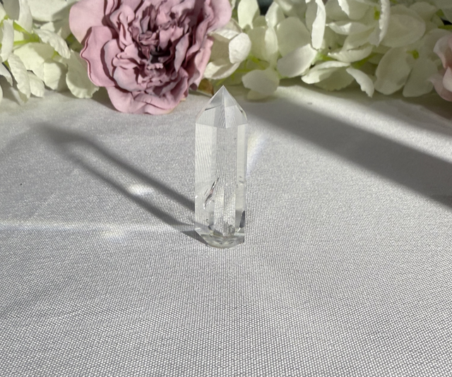 Blue needle quartz tower
