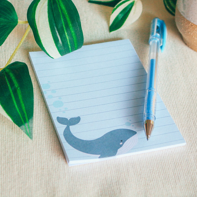 10 -  Bloc Notes  Baleine (25 pages) 