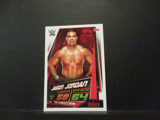 Jason Jordan - Raw Slam Attax Universe Original Trading Card #28