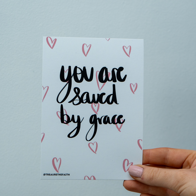You are saved by grace Postcard