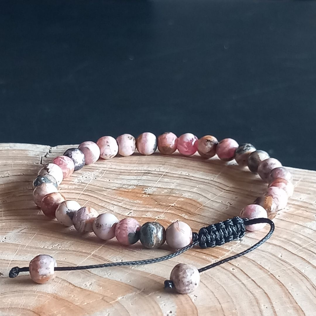 Bracelet ajustable en Rhodocrosite
