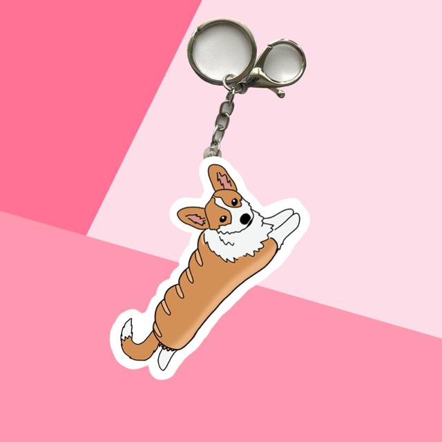 CORGI keychain - Toby Baguette