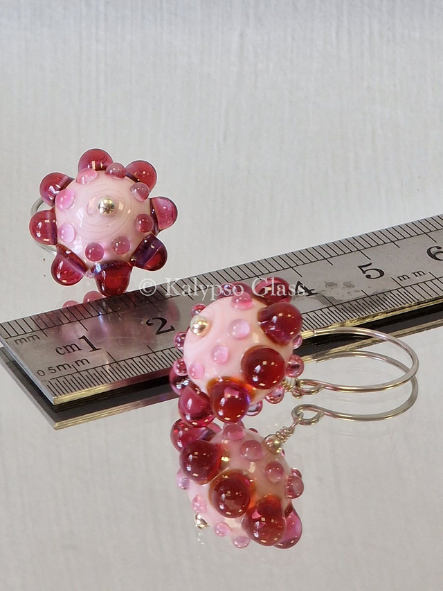 Bumpy Earrings, Pink