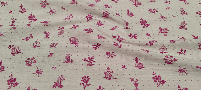 Fonteta marfil y fucsia