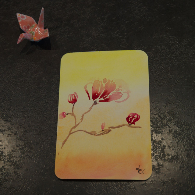 Carte décorative - Comme un magnolia