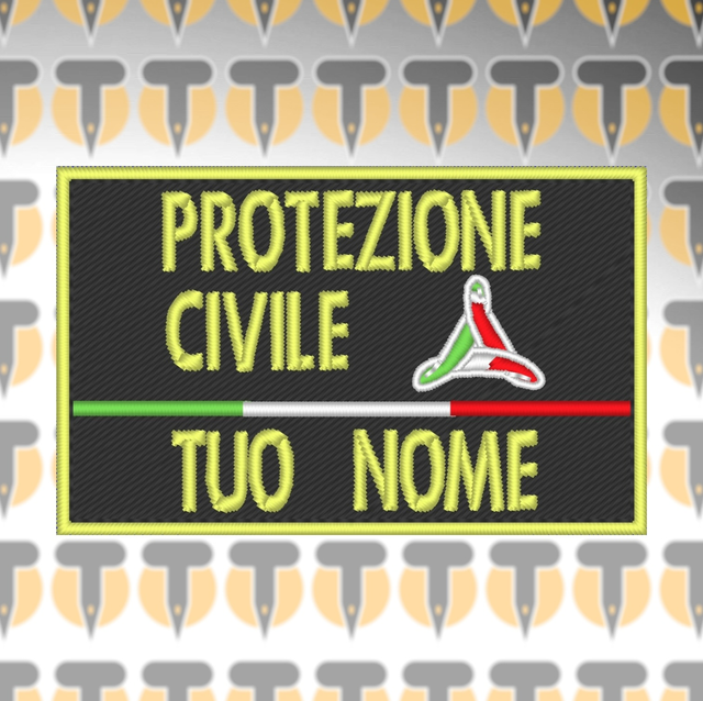 Patch Nominativa - Protezione Civile Rettangolare 