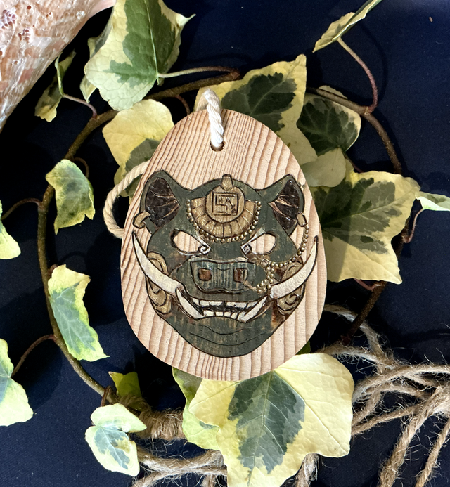 Signe du zodiac : Sanglier - Pyrogravure - PIECE UNIQUE