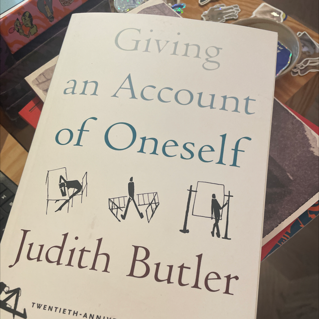 Giving An Account Of Oneself Judith Butlet