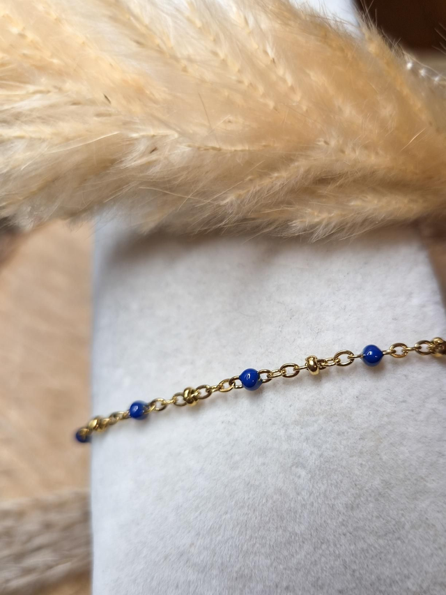 Bracelet finesse - Modèle bleu nuit et doré