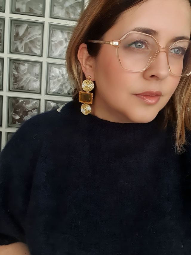 Boucles d'oreilles Tourbillons jaune