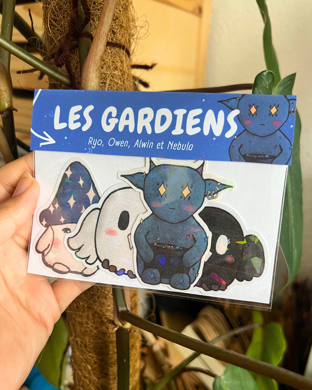 Les gardiens | Lot de 4 stickers créatures waterproof