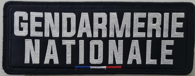  Gendarmerie Nationale Cordura Brodé Identifiant Dorsal uniquement.