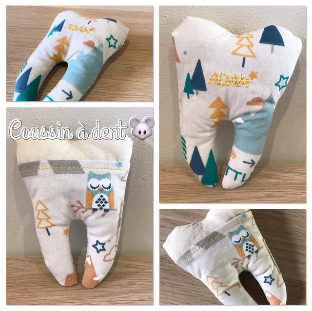 Coussin à dent avec prénom