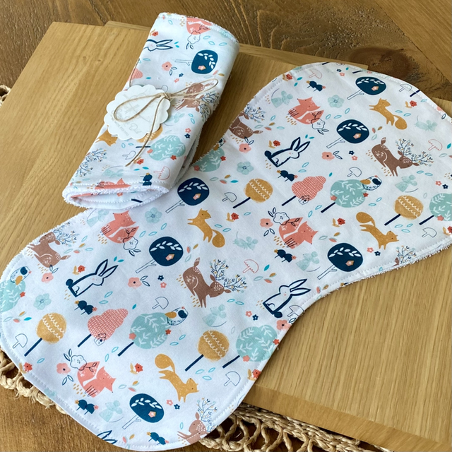 Baby Burp Cloth - Woodland