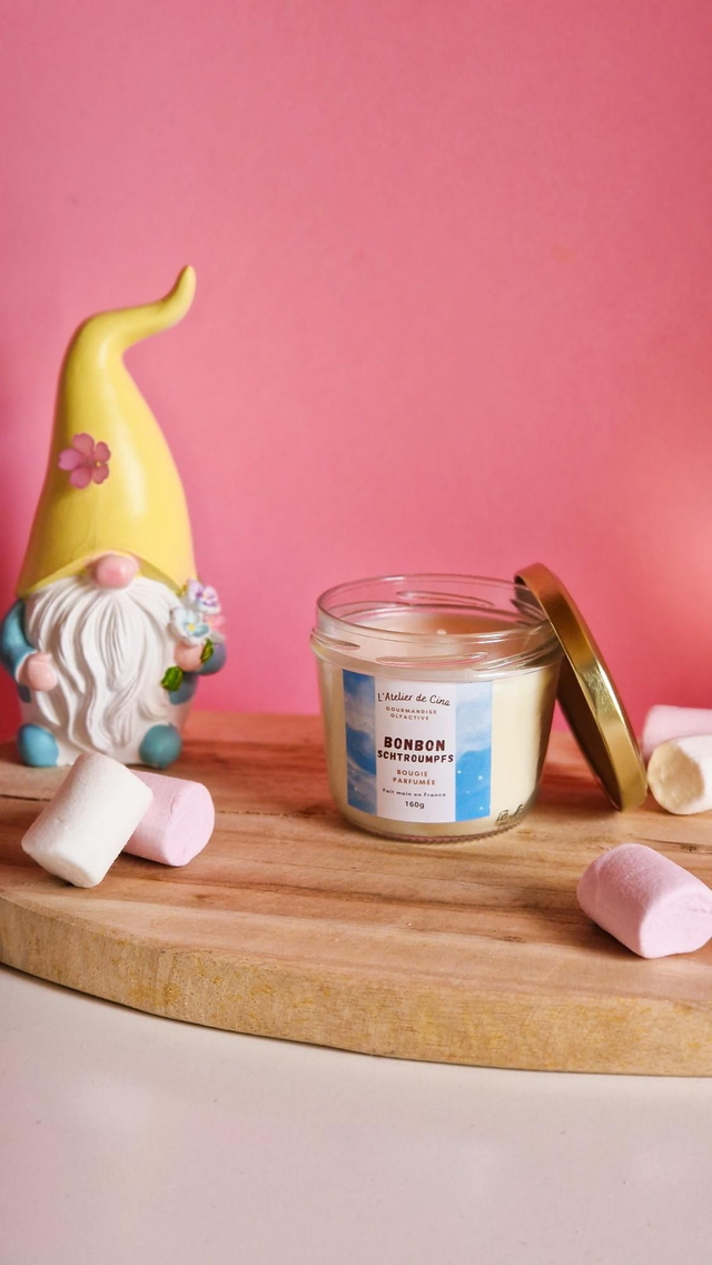 Bonbon Schtroumpfs - Bougie parfumée