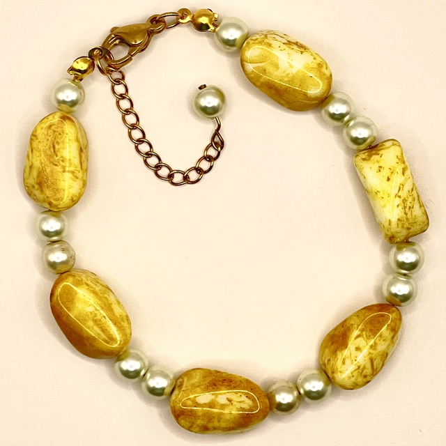 B130 - Bracelet perles calcite