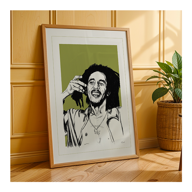 &#039;Bob Marley&#039; art print