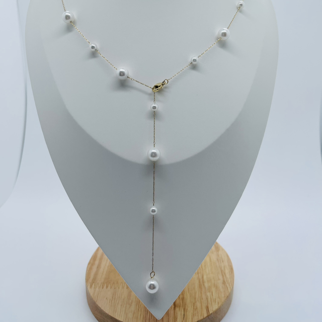 Collier de dos ou Y perle 