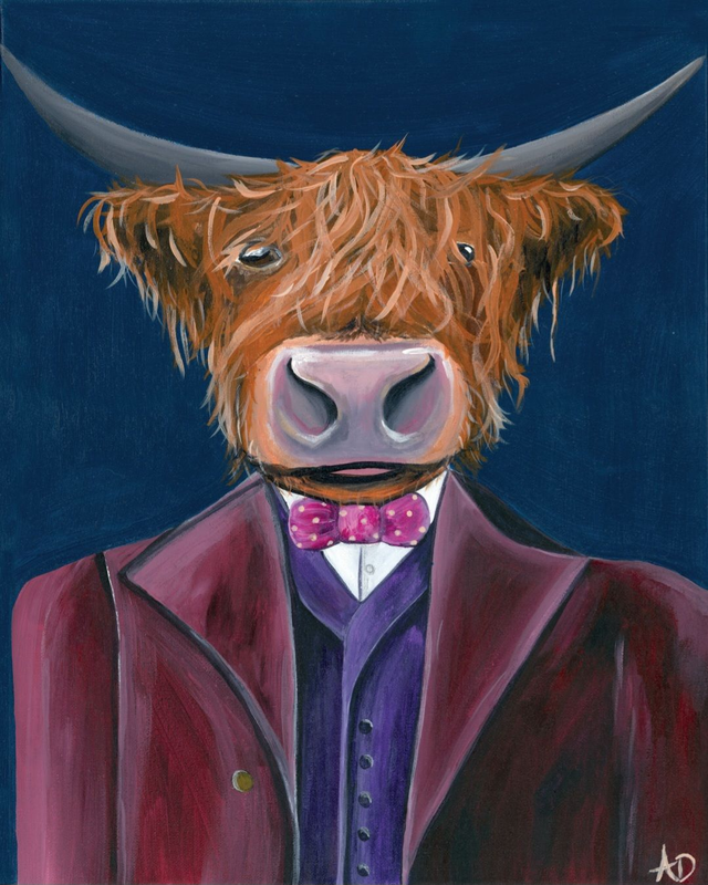 Highland Cow Print 'Young Archie' A4/A3/A6