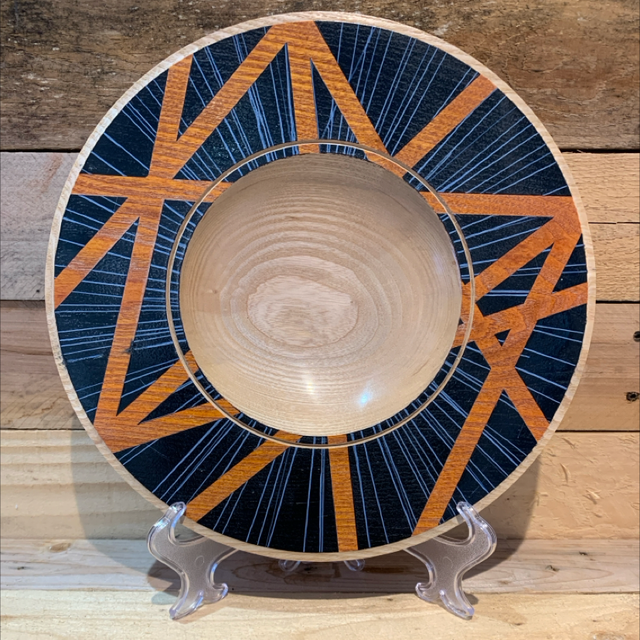 Ash centrafugal and Ribbons Platter 