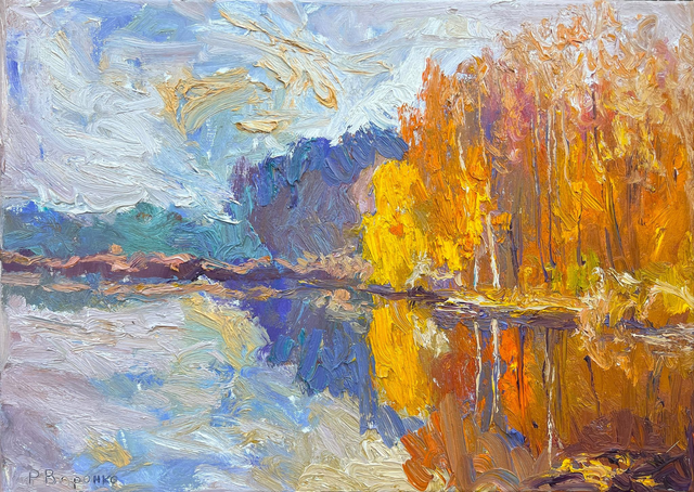 „Zwielichtsruhe“ – Öl auf Leinwand, 50 × 70 cm, 2023 | Twilight Tranquility