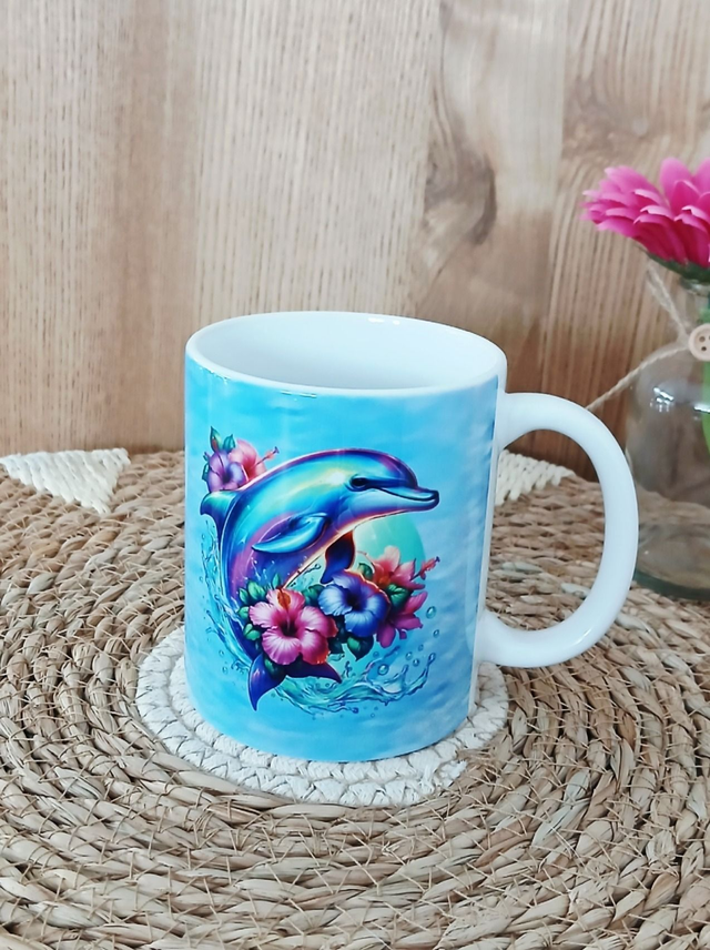 Tasse sublimée &quot;Dauphin&quot;