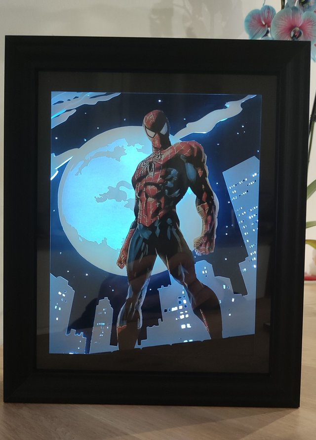 Lightbox inspirée de Spiderman Moonlight (Pièce rare, Modèle unique !)