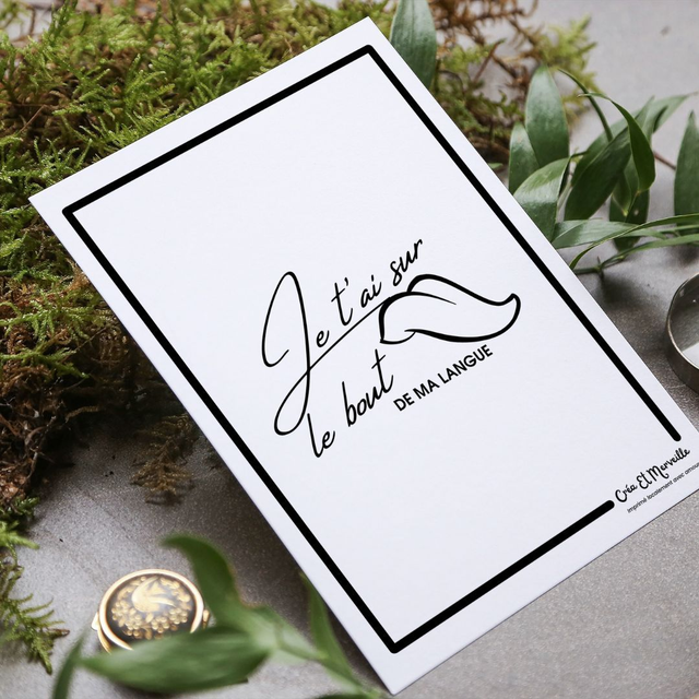 Carte postale Bout de ma langue 👅