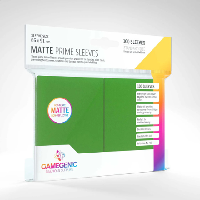 Gamegenic Matte Prime Sleeves - Green