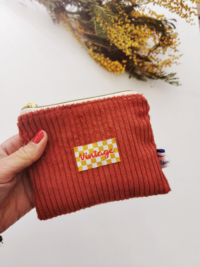 Pochette ROMY &quot;vintage&quot; rouille