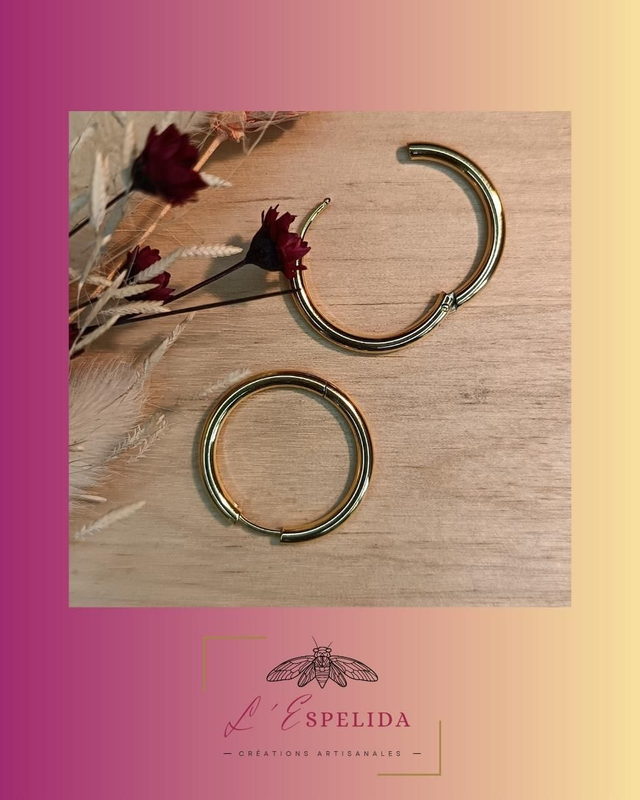 Créoles seules dorées 