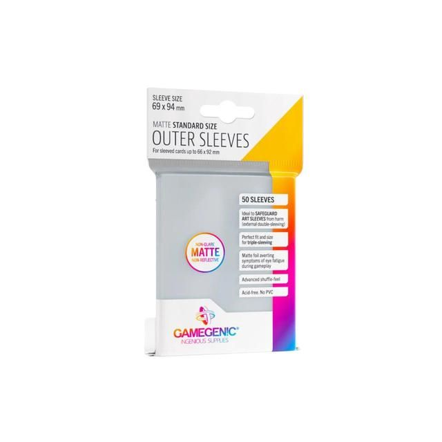 Gamegenic Outer Sleeves Matte Standard Size, 50ct