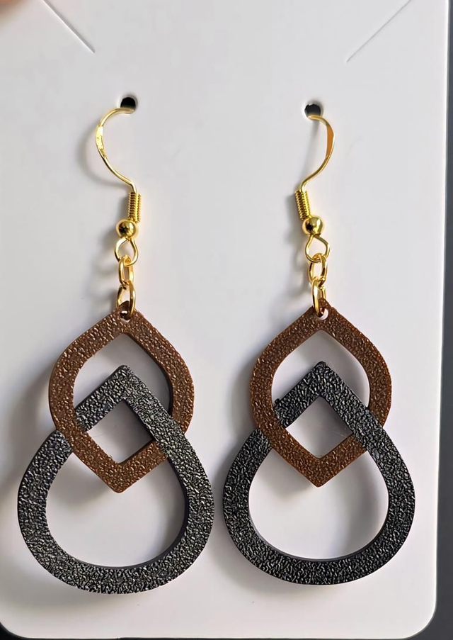 Boucles d'oreilles double gouttes