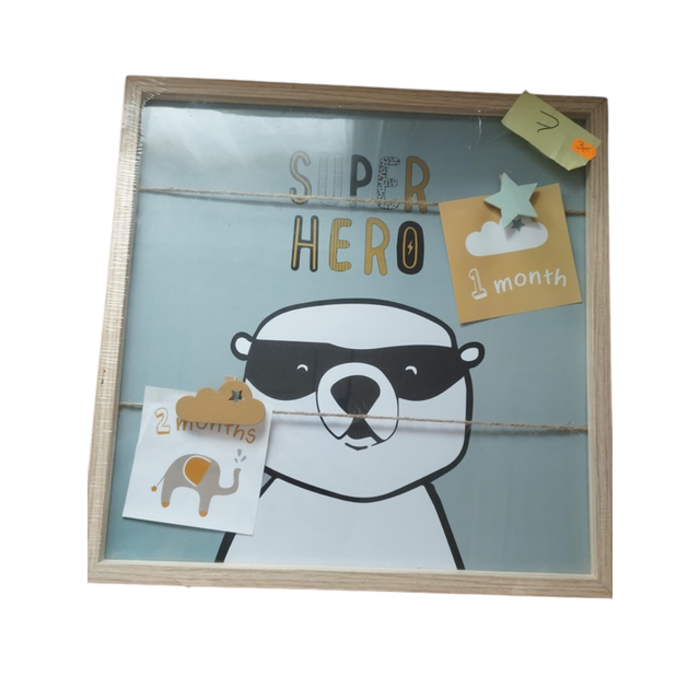 Cadre &quot;Petit Héros&quot; – Ours avec lunettes