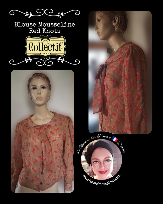 Blouse Collectif Red Knots T42/44