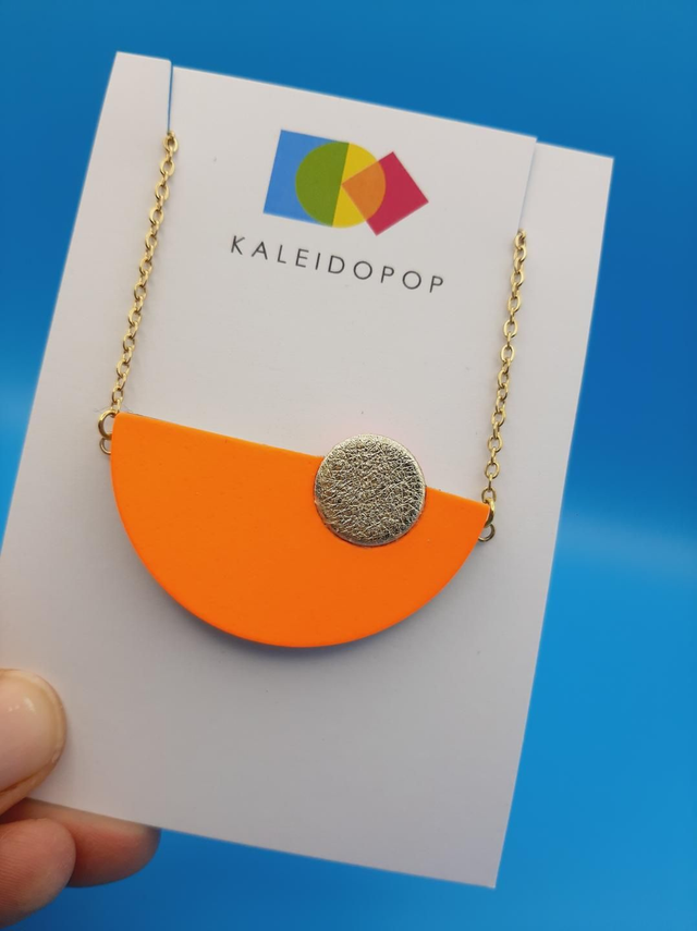 Semi-circular pendant  - orange